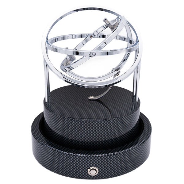 Tourner Gyroscopic Watch Winder Classic - Carbon Fiber/ Silver