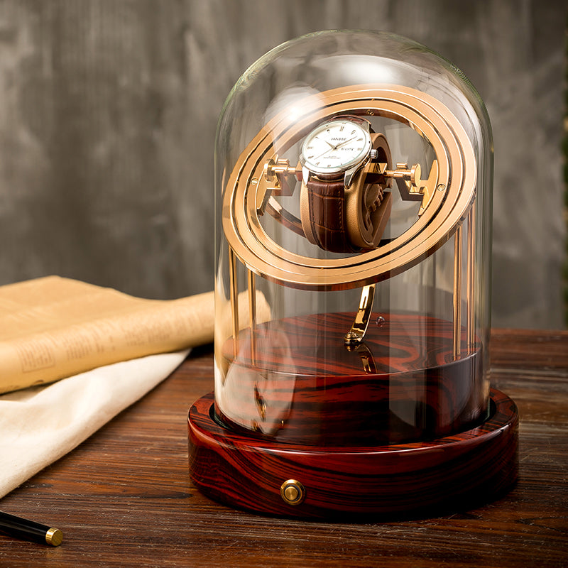 Tourner Gyroscopic Watch Winder Classic - Wood/ Gold