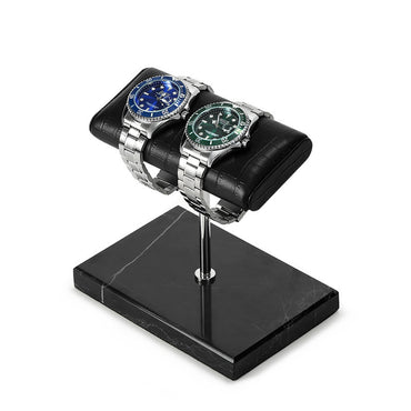 Tourner Watch Stand Duo - Black - Crocodile